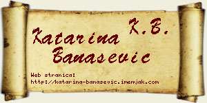 Katarina Banašević vizit kartica